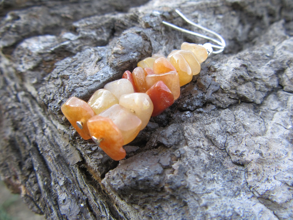 Náušnice z avanturínu červeného