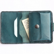 Dámská kožená peněženka - modrá