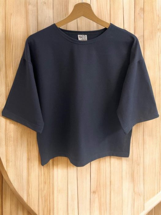 Dámské triko navy 3/4 rukáv