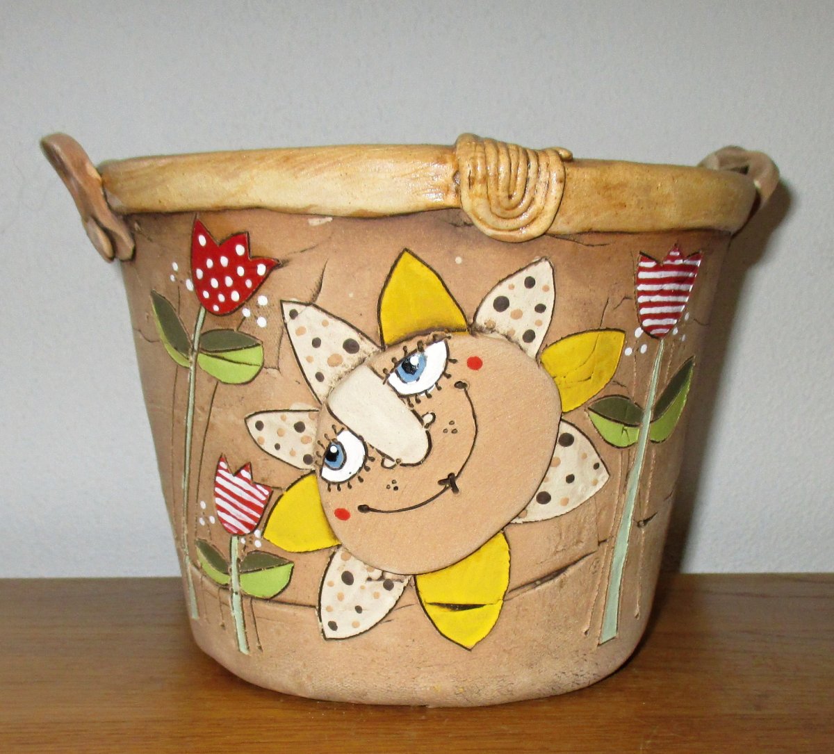 Obal na květináč - Sluníčko