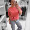 Dámské triko lososové 3/4 rukáv L/XL