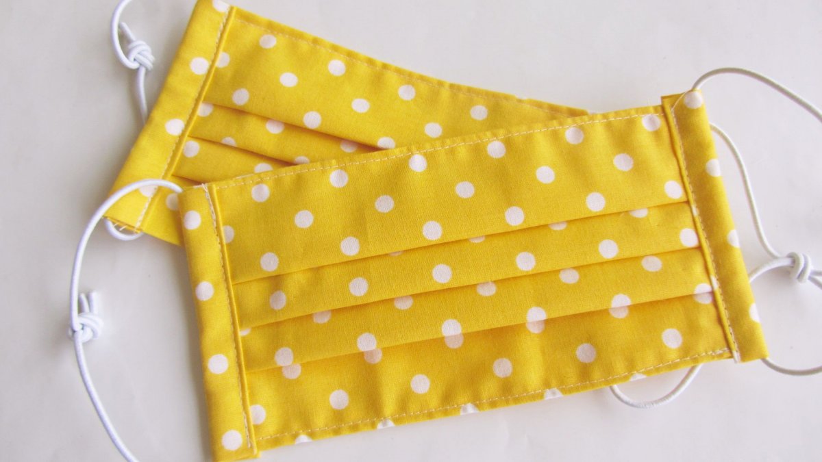 Rouška - Žlutá s puntíky