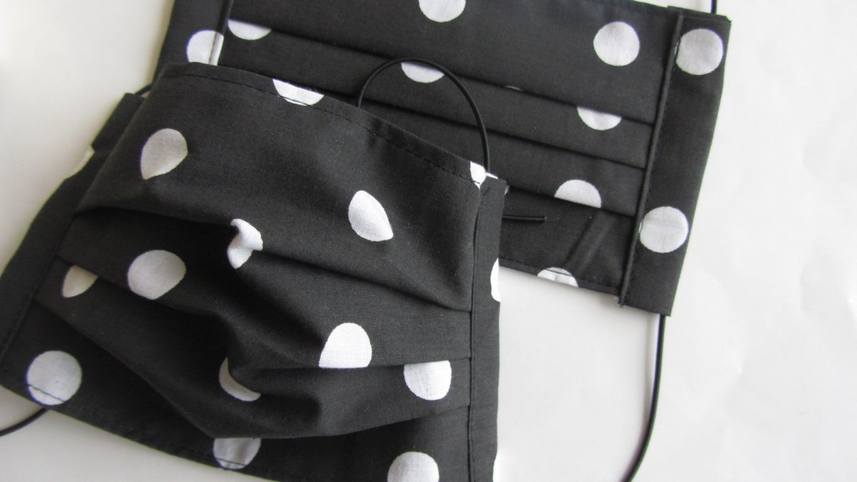 Rouška - Černá s velkými puntíky