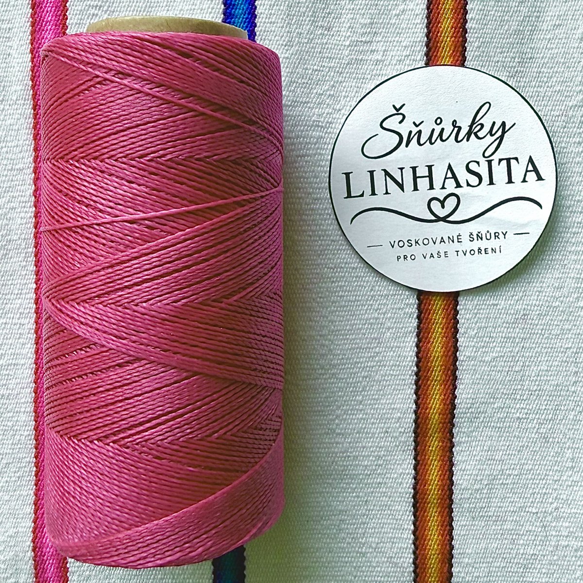 Linhasita 0,75 mm 1435 celá cívka (malinová)
