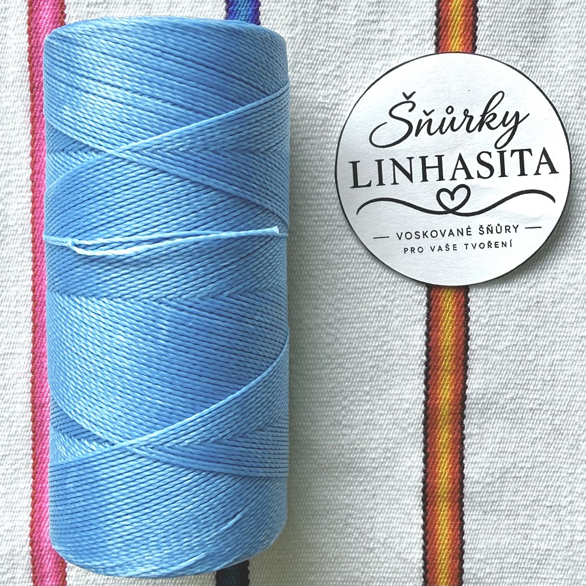 Linhasita 0,75 mm 1443 celá cívka (světle modrá)