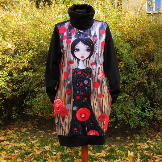 Černovláska - mikinošaty