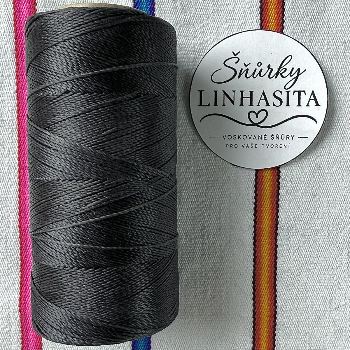 Linhasita 0,5 mm 210 celá cívka (antracitová)