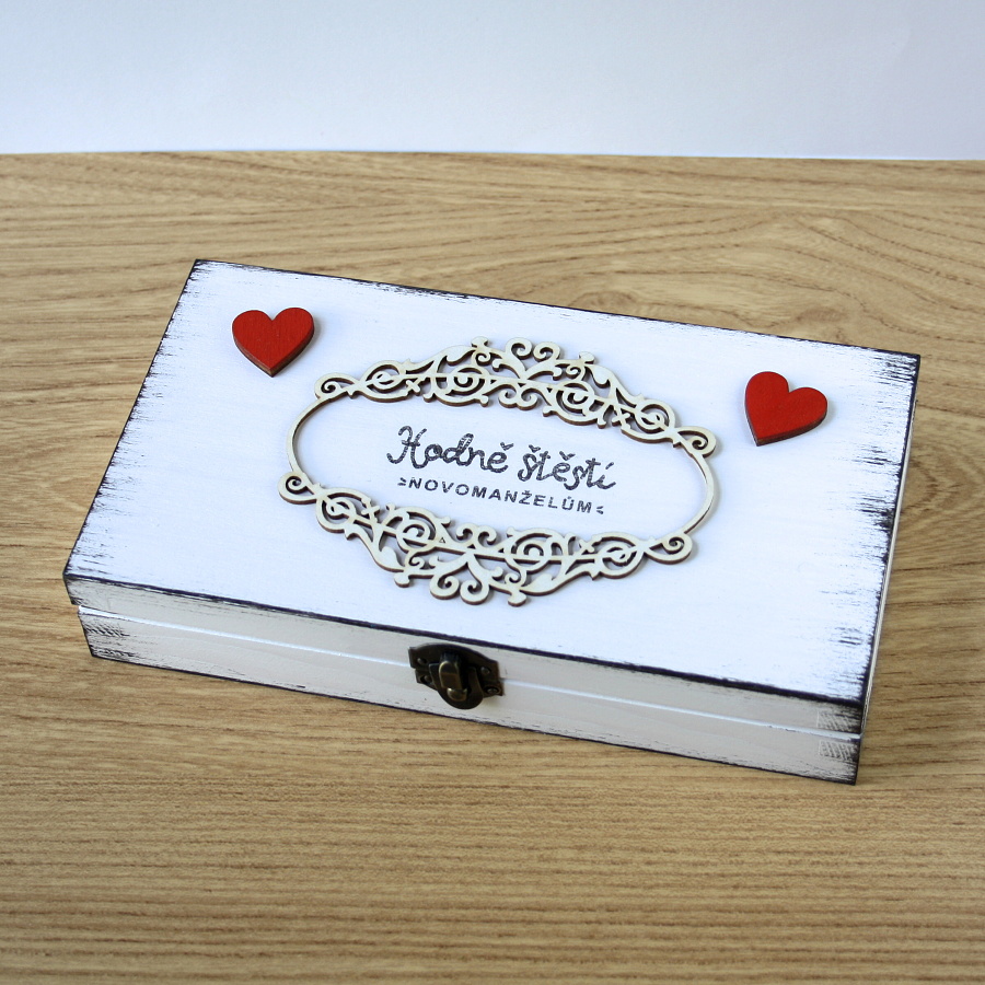 Svatební krabička na peníze - nápisy na přání