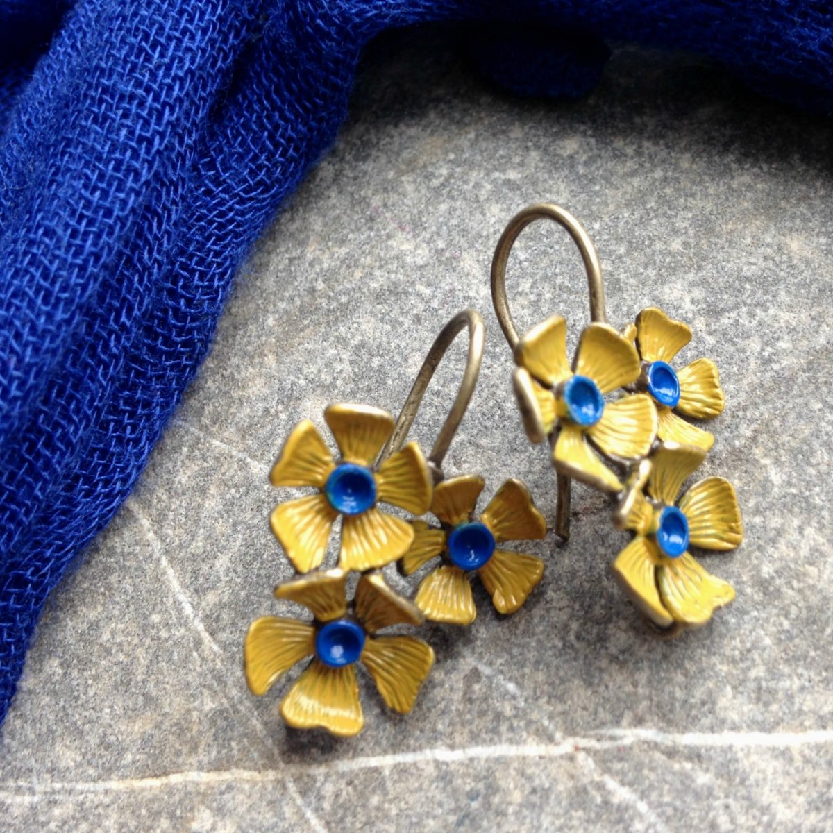 Náušnice Žluté kvítky