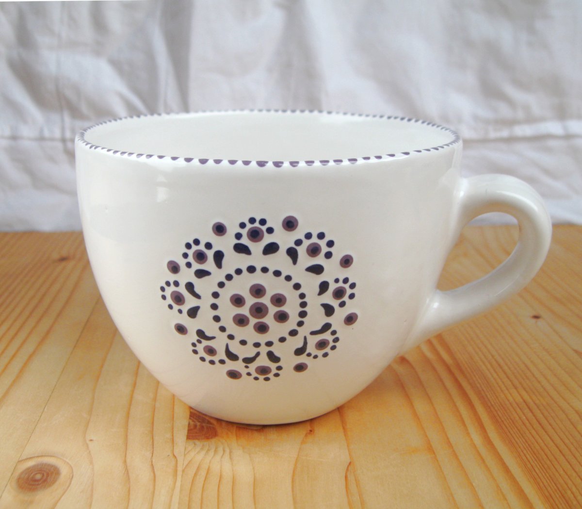 Hrnek velký - bílomodrý