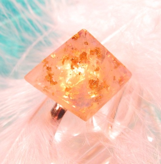 Orgonitový Prsten - Opalit & Plátkové zlato