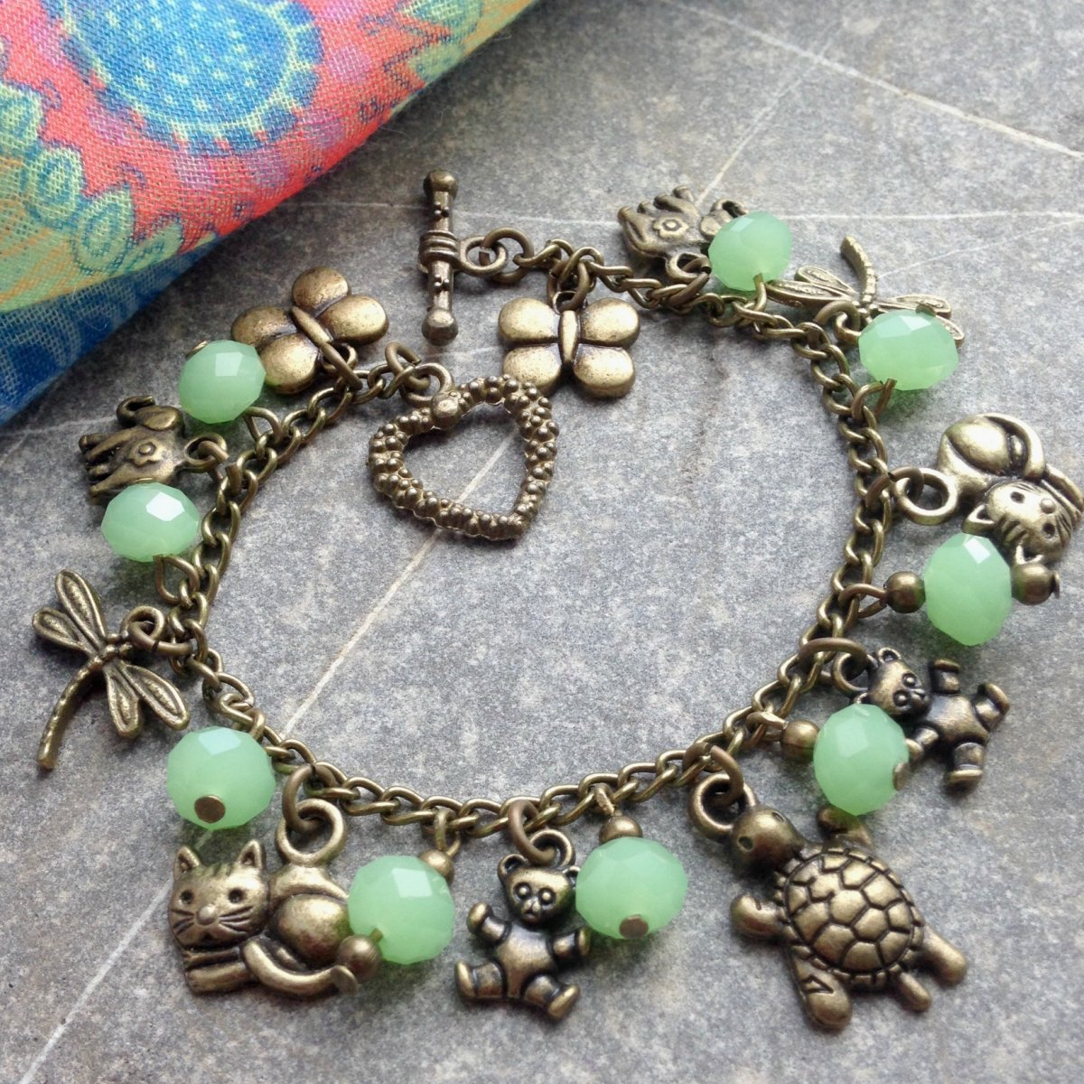 Náramek Zvířátka v mentolu