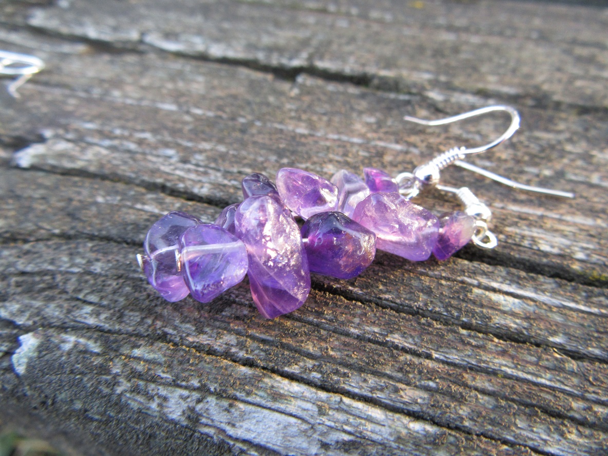 Náušnice z ametystu