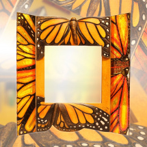 Malovaný rám se zrcadlem Monarcha
