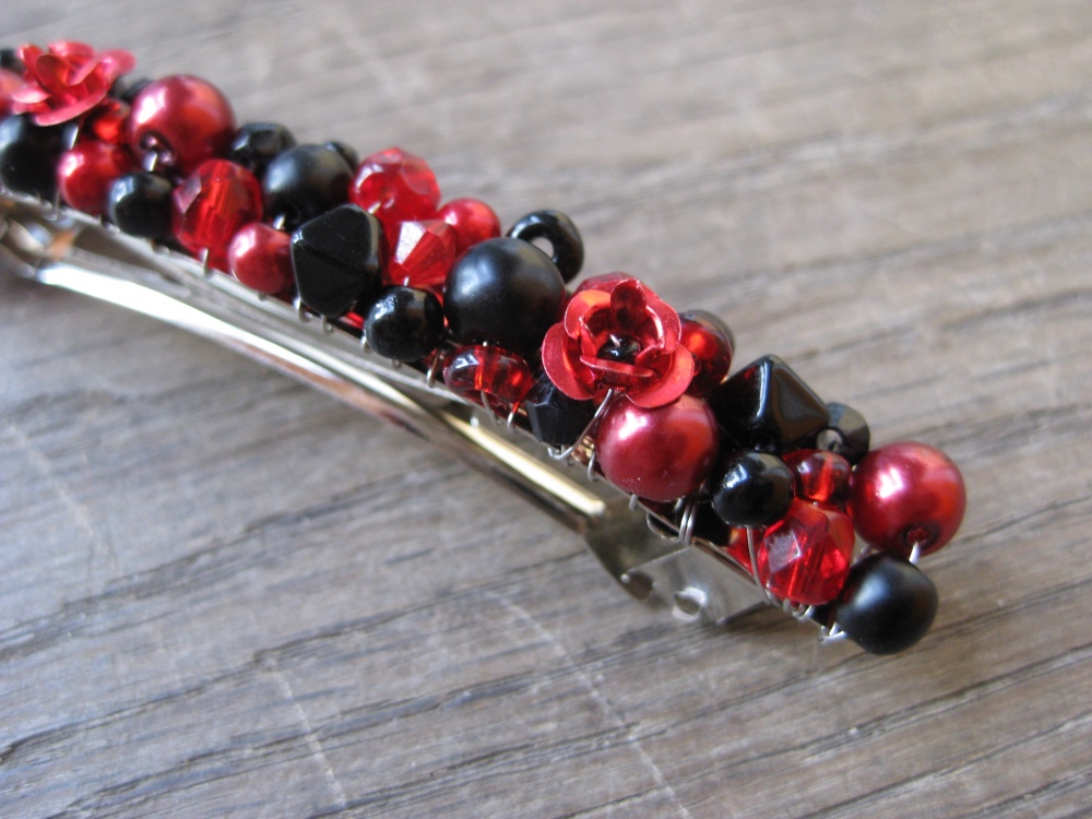 Black & Red - spona do vlasů