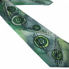 Malovaná hedvábná kravata: Kruhy zelené