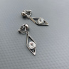 Antialergické klipsy Crystal Swarovski kosočtverec