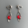 Antialergické klipsy Scarlet Swarovski kosočtverec