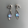 Klipsy Crystal vitrail light Swarovski kosočtverec