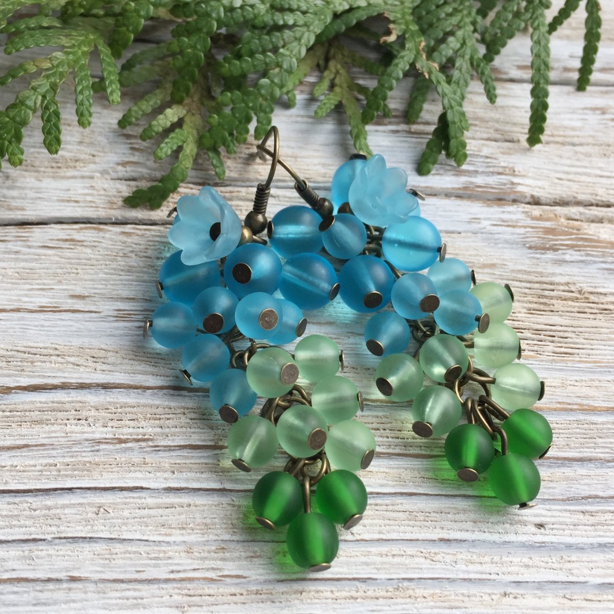 Náušnice jezerní hrozny