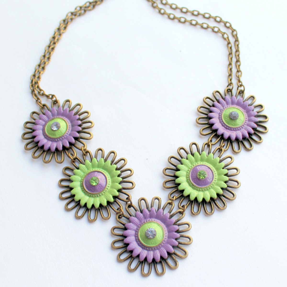 BOHO náhrdelník s květinami