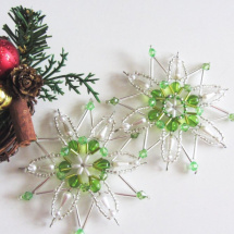 Vánoční hvězdy - Zelené kytičky