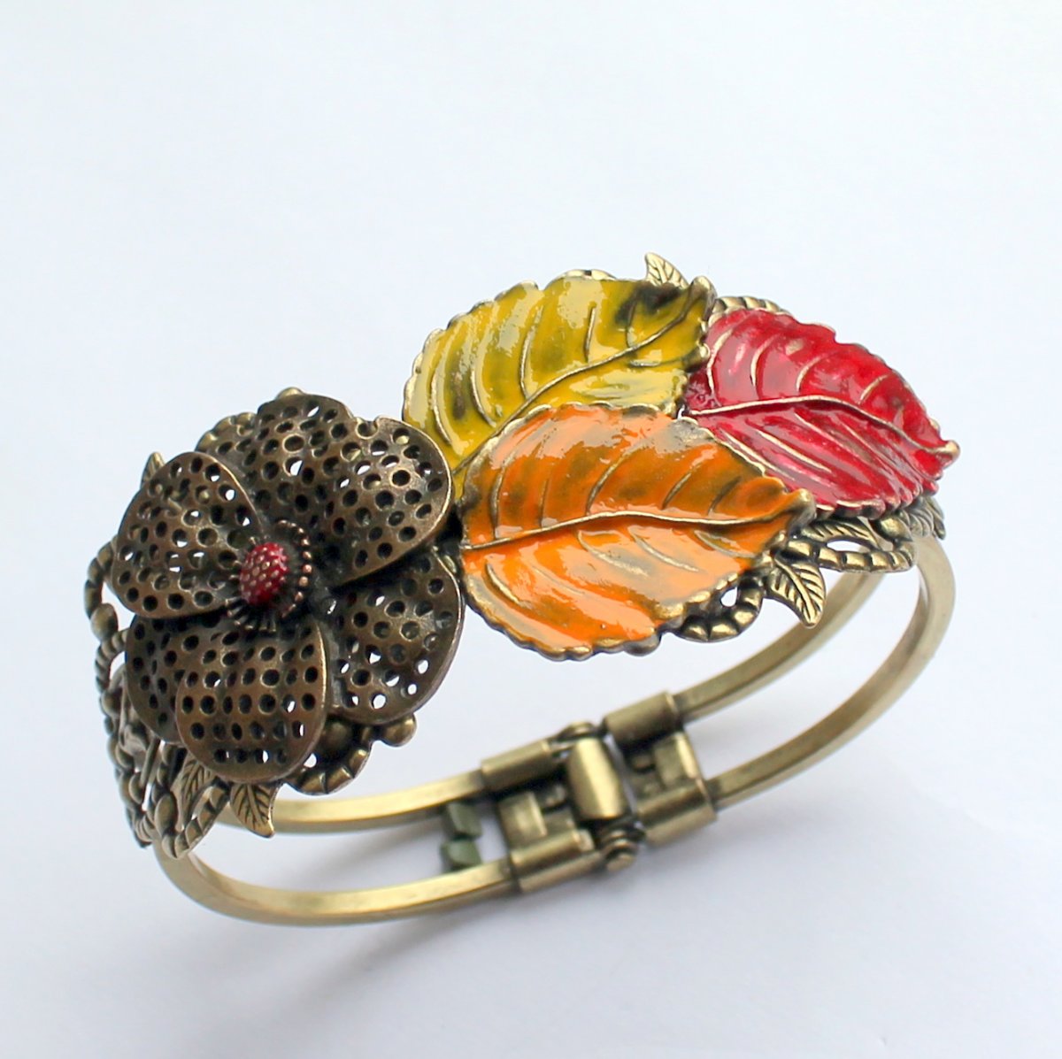 Podzimní květ - náramek