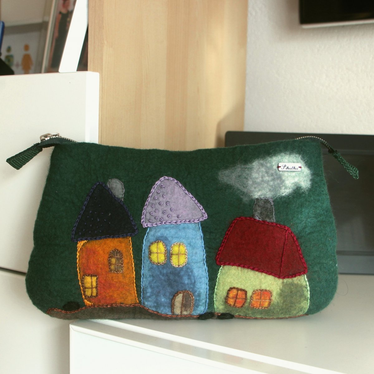 Kosmetická taštička - Domečky u nás na vesnici