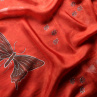 Motýl - červený hedvábný šátek