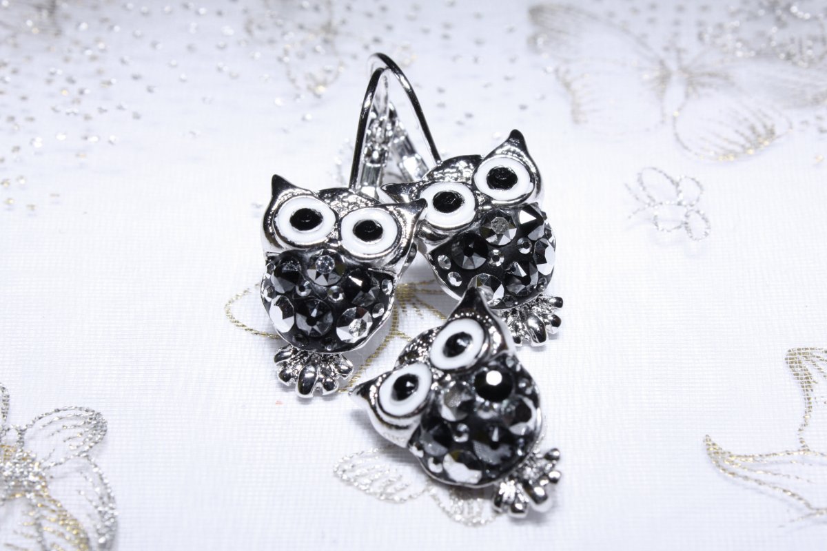 Černý sovičkový set