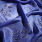 Kvítky - modrý hedvábný šátek