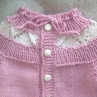 Pletená, bavlněná soupravička pro novorozeně nebo pro silikonové miminko.