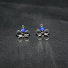 Náušnice bodovky - Motýl - Lapis Lazuli - chirurgická ocel