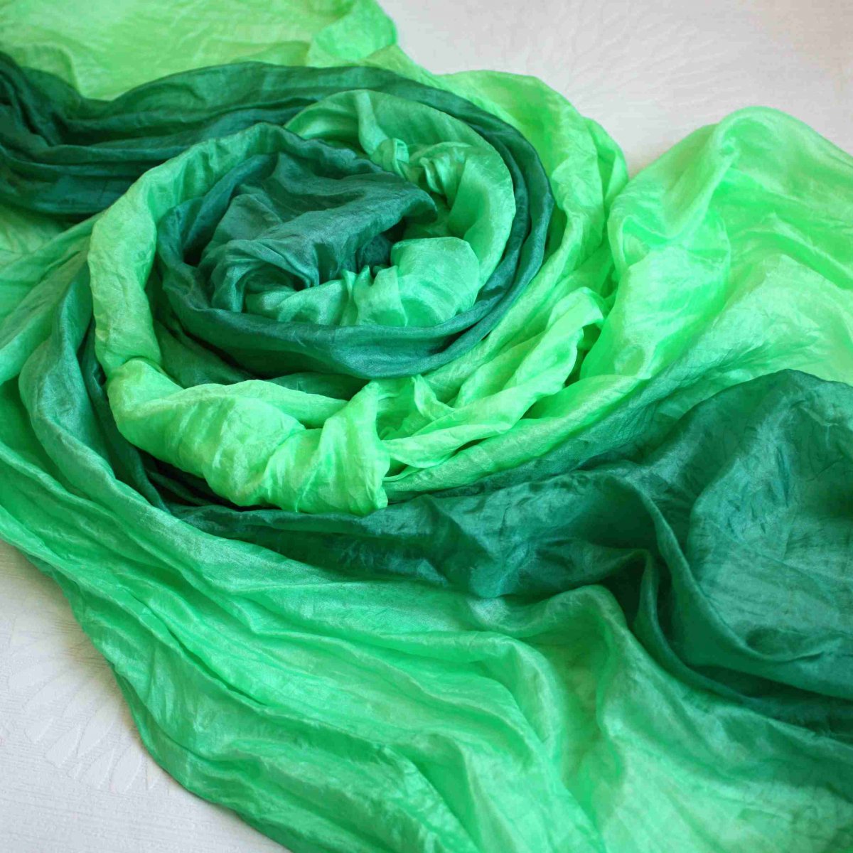 hedvábný pléd 180x90  zelený