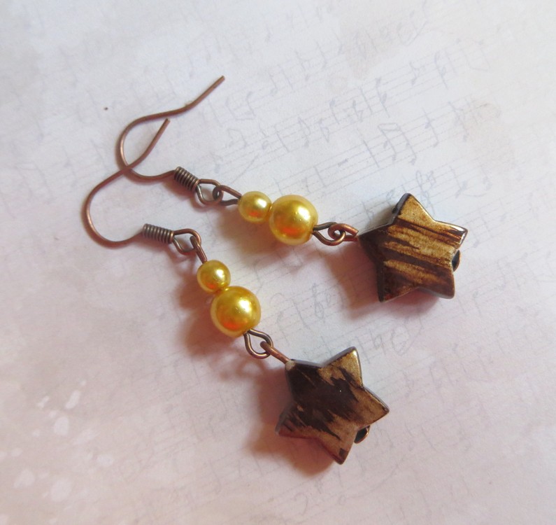 Náušnice s žíhanými hvězdičkami      (NA5839)