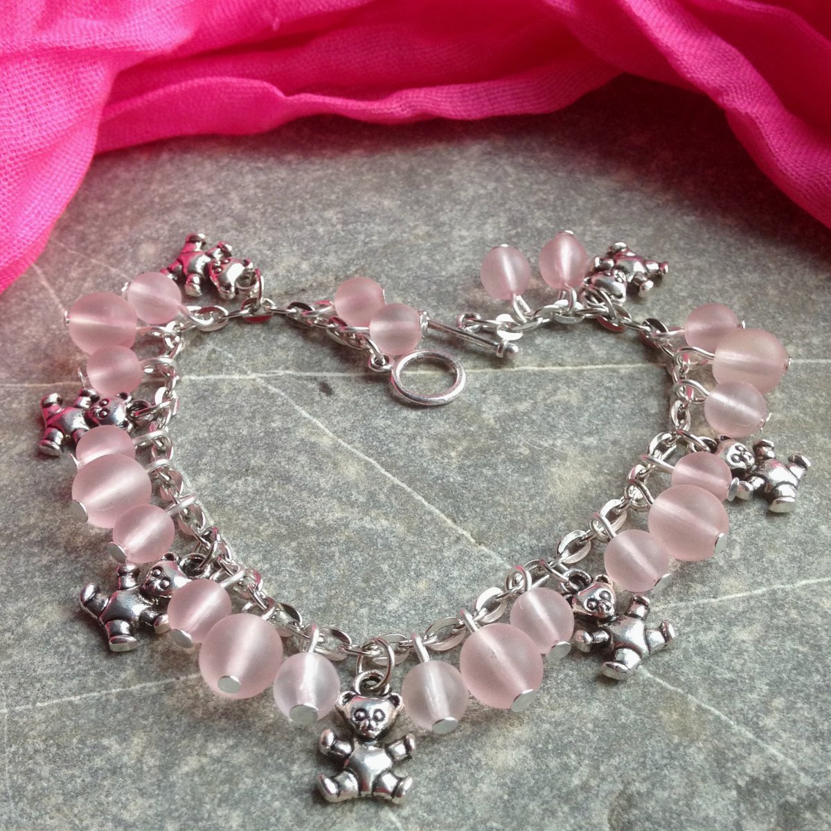 Medvídkový růžový cinkáček