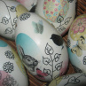 Kraslice z husích vajec - velikonoční motivy