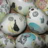 Kraslice z husích vajec - velikonoční motivy