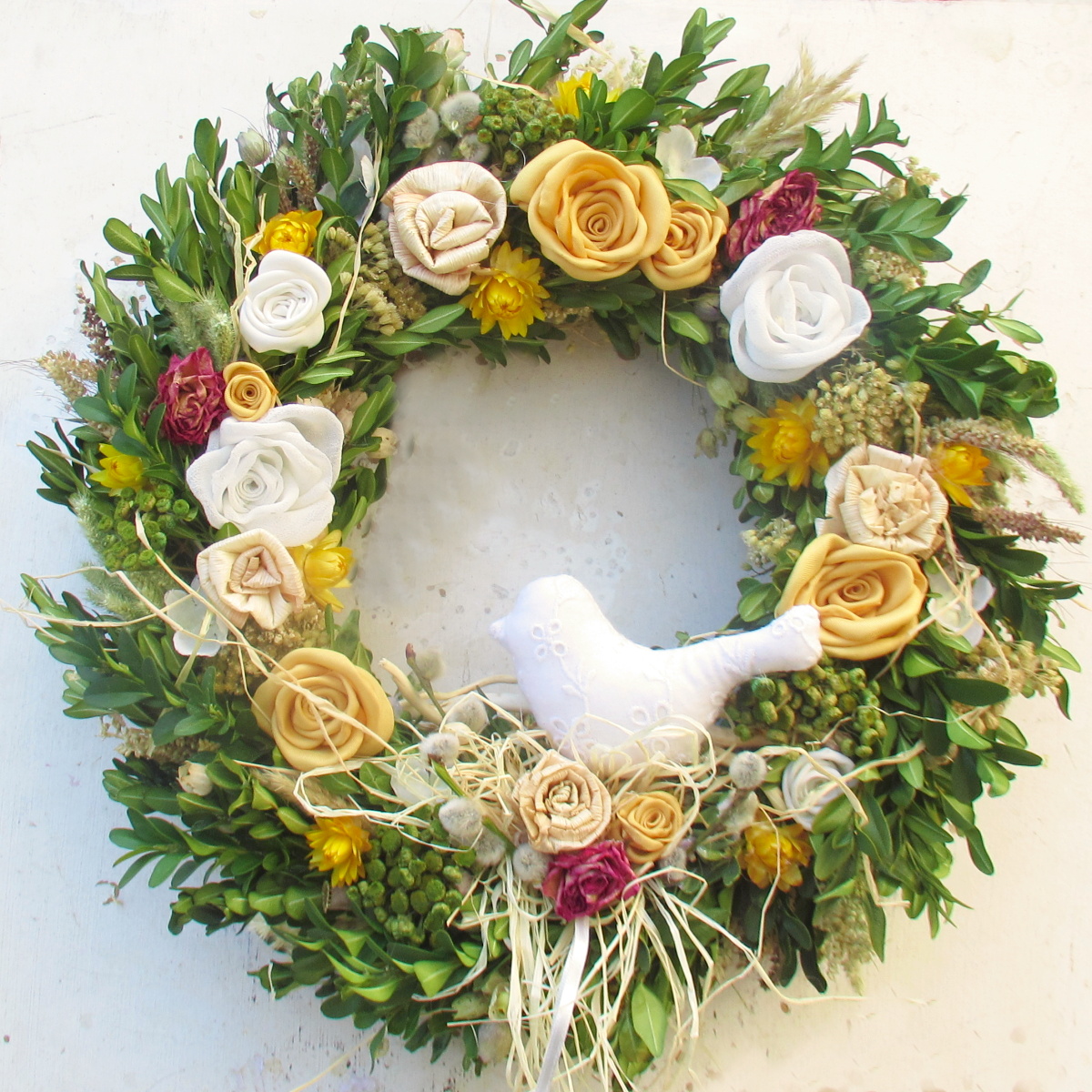 Věnec jarní s ptáčkem