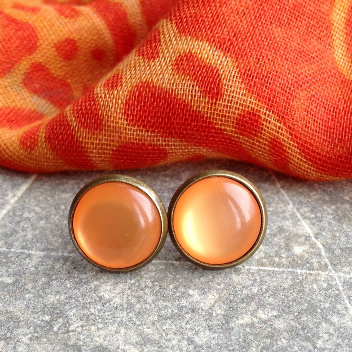 Rezavé náušnice - puzety