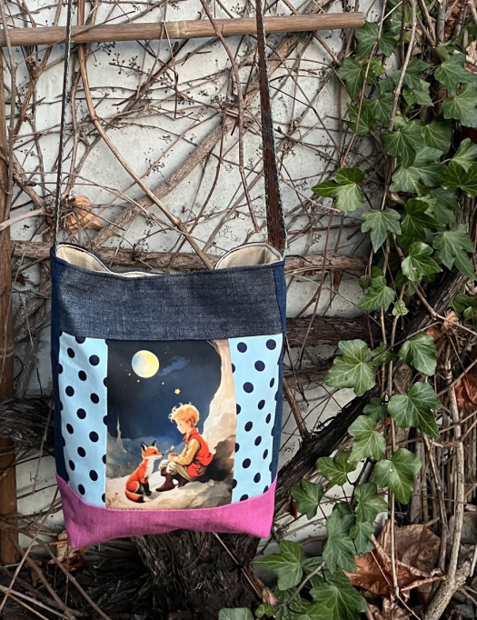 Jeansová crossbody kabelka Malý princ 