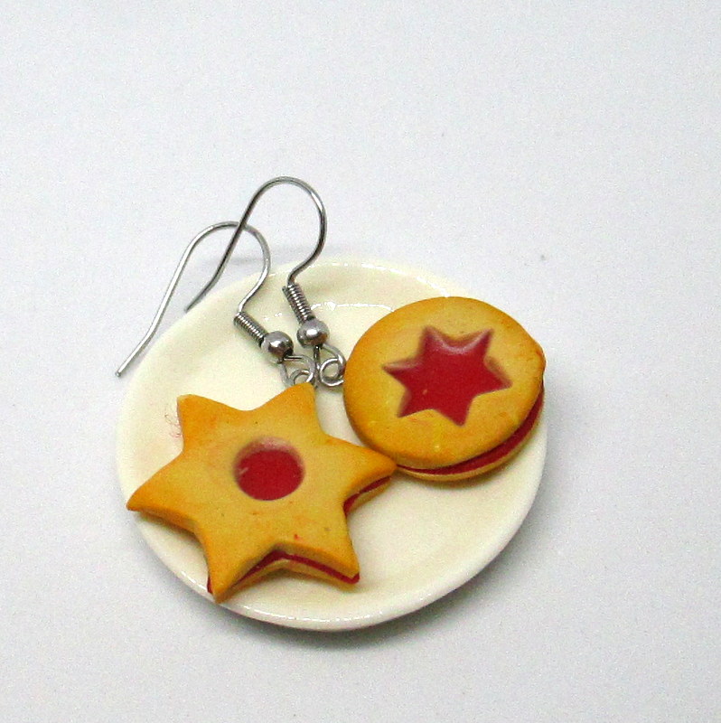 Linecké pečivo náušnice