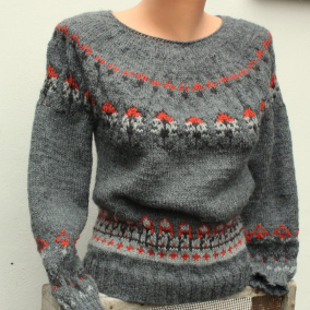 Islandský ručně pletený svetr