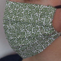 Zelená rouška - s drátkem na vytvarování nosu