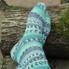 Ručně pletené dámské ponožky "Dobrá modrá"