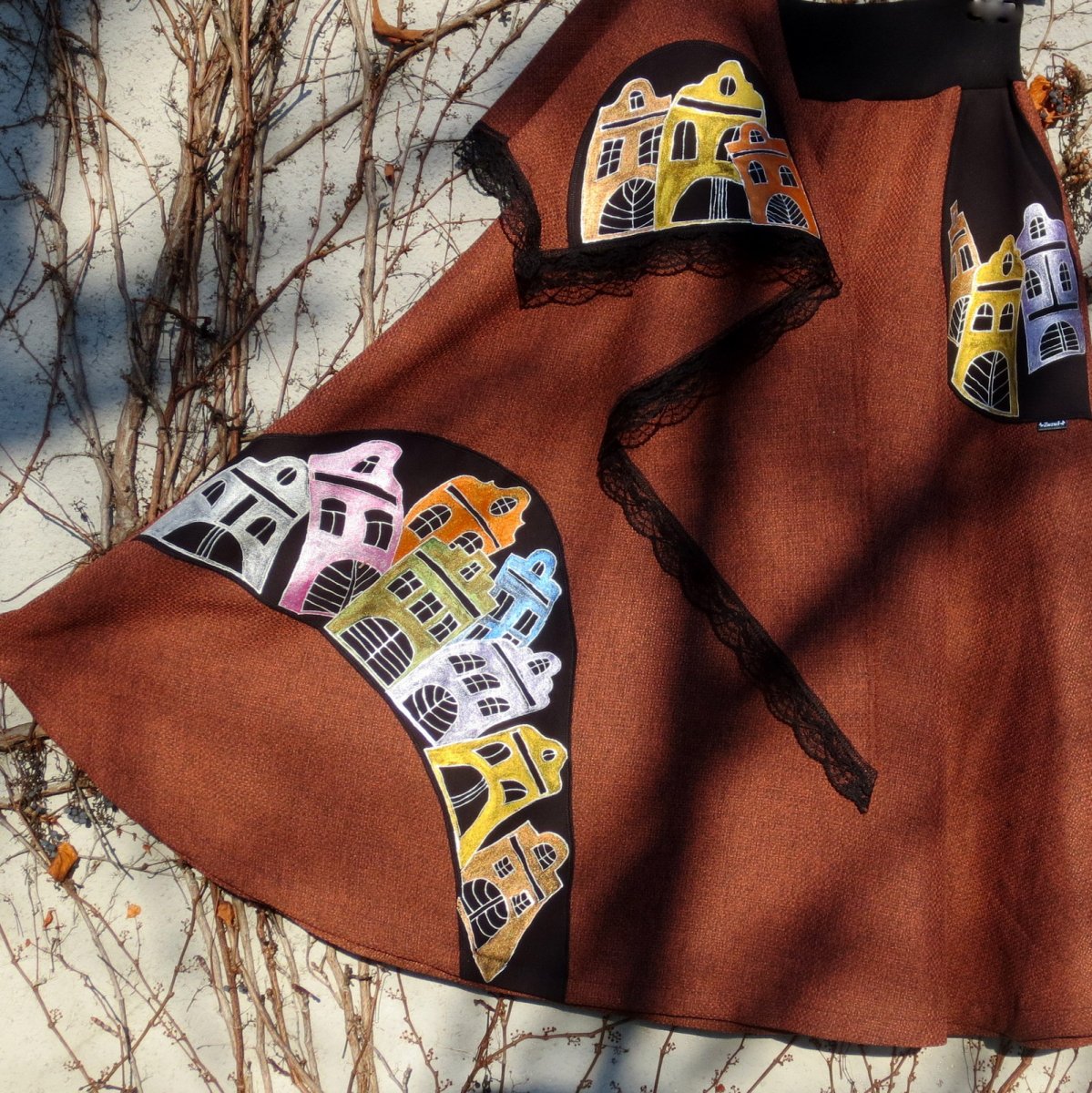 A zase ty moje domečky i se šátkem ...