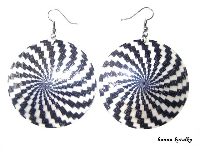 Náušnice - velké perleťové placky