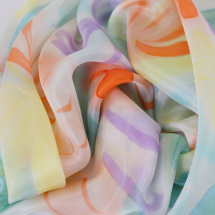 Hedvábný šátek Květinový akvarel