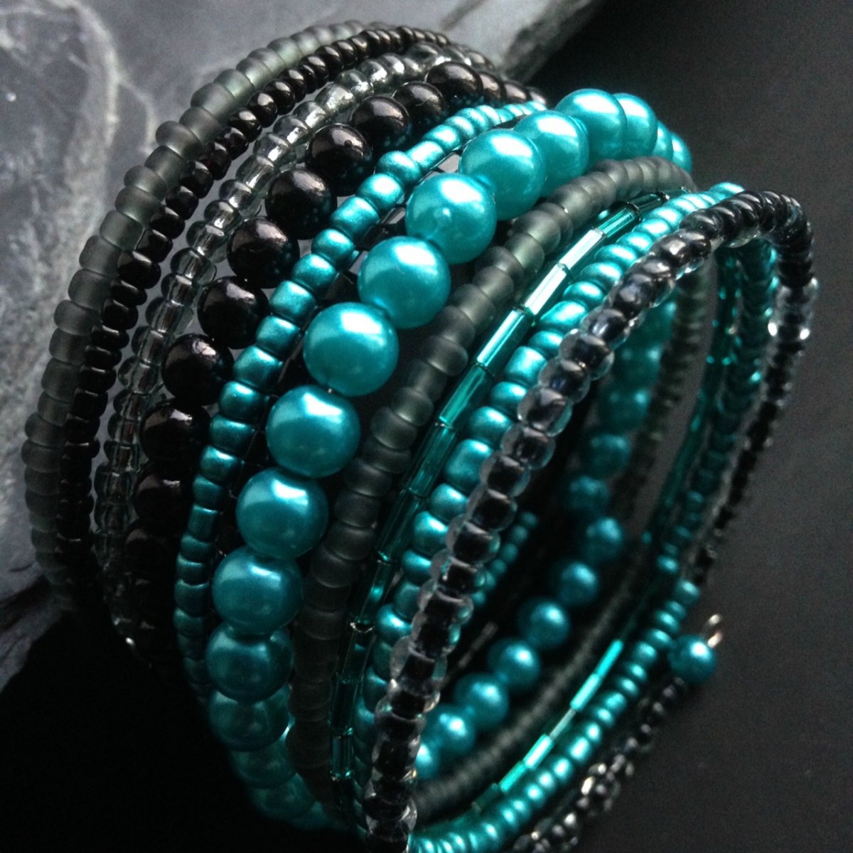 Náramek Black & Tyrkys