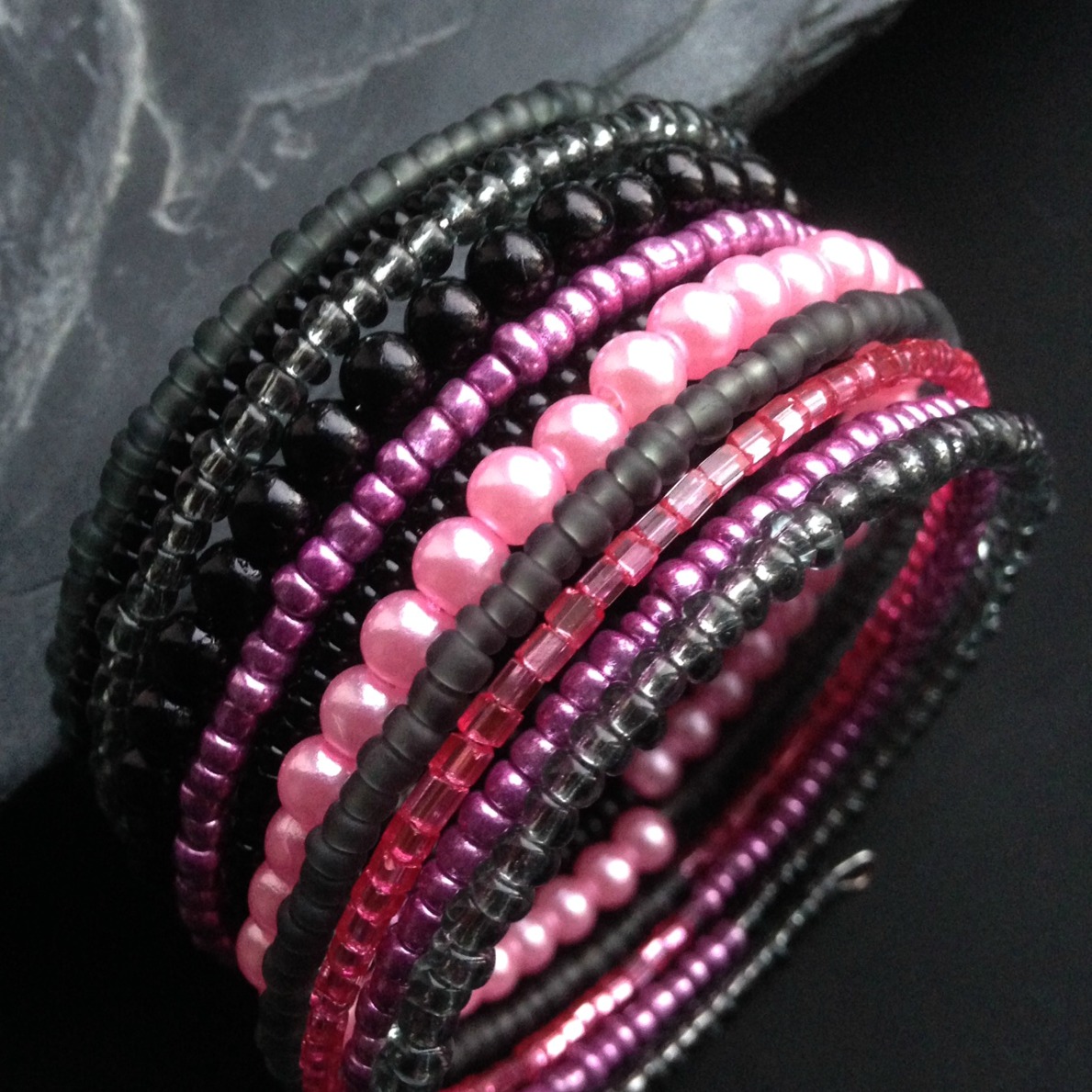 Náramek Black & Pink